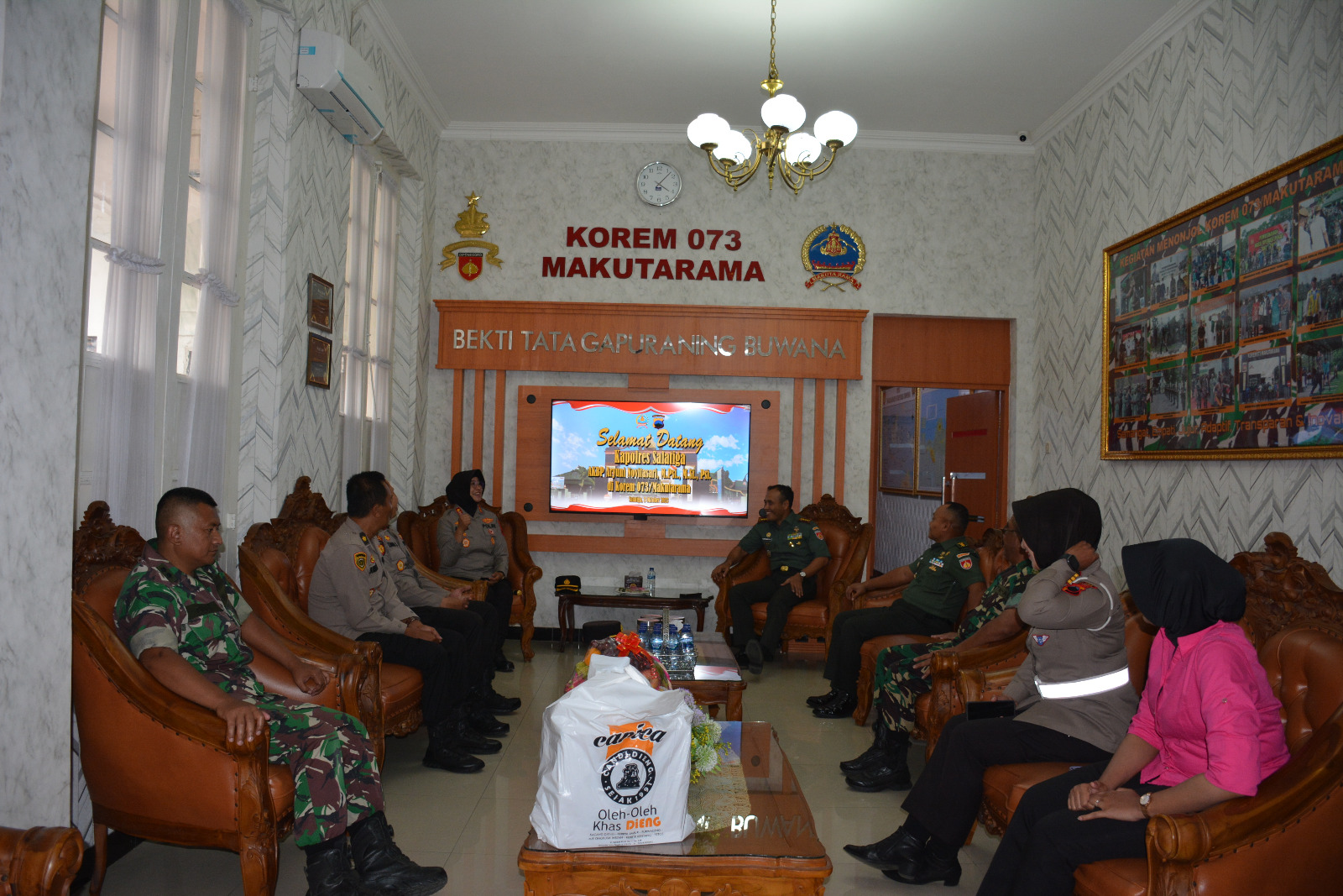 Jalin Sinergitas, Kapolres Salatiga Kunjungi Makorem 073/Makutarama